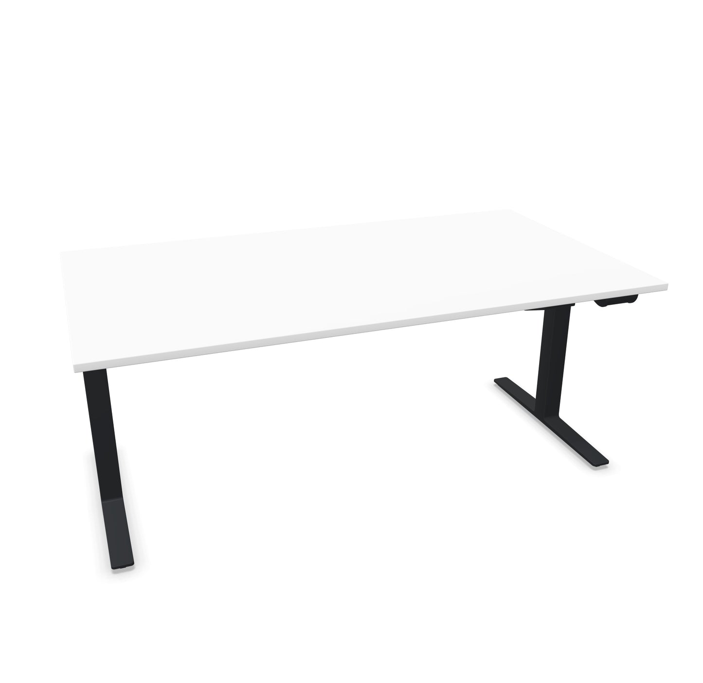 TALO.YOU Sitz-Steh-Schreibtisch mit Gaslift 1800x1000mm Tischplatte Weiss - Gestell Schwarz - 6039618