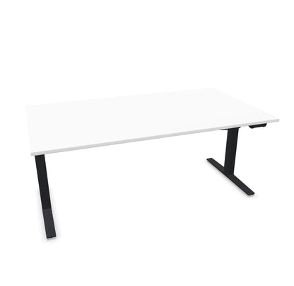 TALO.YOU Sitz-Steh-Schreibtisch mit Gaslift 1800x1000mm Tischplatte Weiss - Gestell Schwarz - 6039618