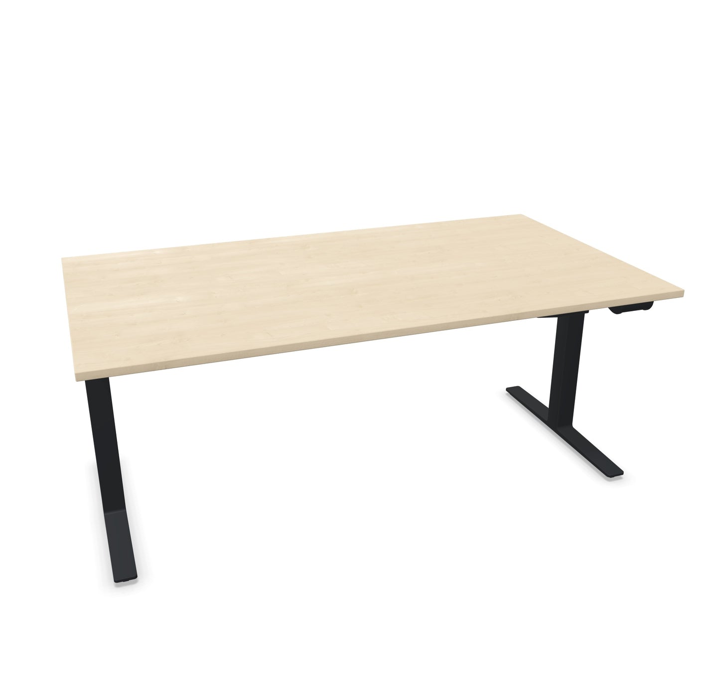 TALO.YOU Sitz-Steh-Schreibtisch mit Gaslift 1800x1000mm Tischplatte Ahorndekor - Gestell Schwarz - 6039620