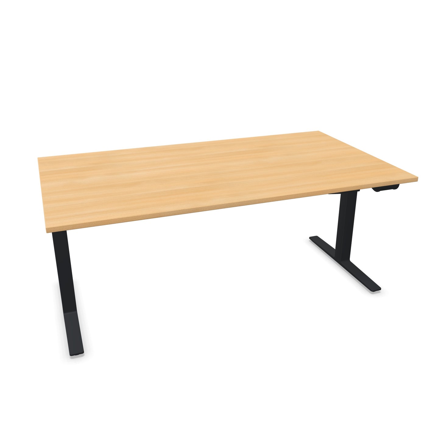 TALO.YOU Sitz-Steh-Schreibtisch mit Gaslift 1800x1000mm Tischplatte Eichendekor - Gestell Schwarz - 6039623