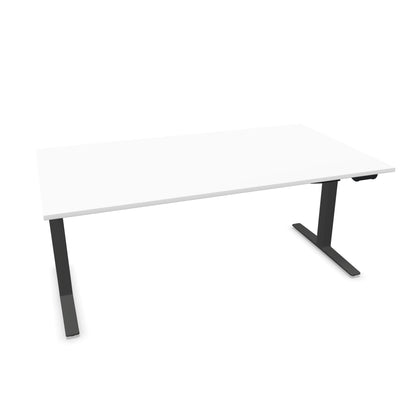 TALO.YOU Sitz-Steh-Schreibtisch mit Gaslift 1800x1000mm Tischplatte Weiss - Gestell Anthrazit - 6039630