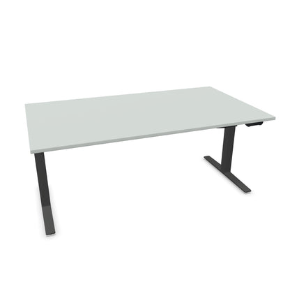 TALO.YOU Sitz-Steh-Schreibtisch mit Gaslift 1800x1000mm Tischplatte Lichtgrau - Gestell Anthrazit - 6039631