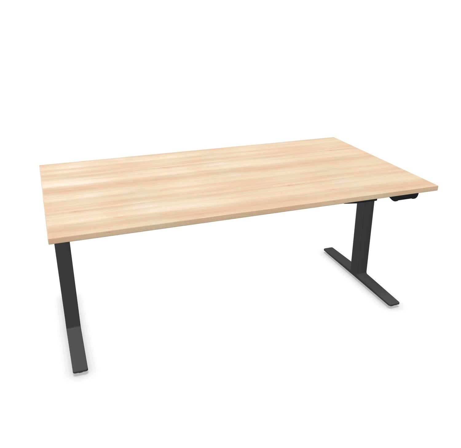 TALO.YOU Sitz-Steh-Schreibtisch mit Gaslift 1800x1000mm Tischplatte Akaziendekor - Gestell Anthrazit - 6039633