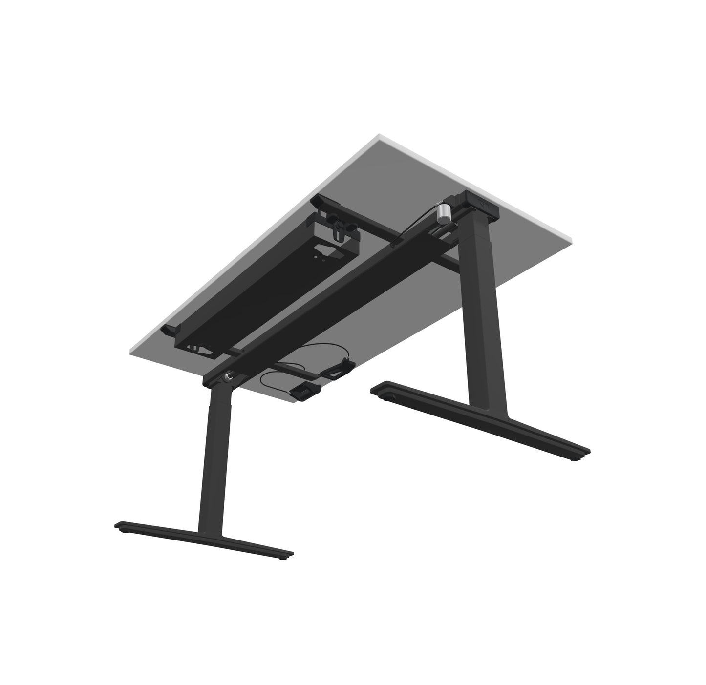 TALO.YOU Sitz-Steh-Schreibtisch mit Gaslift seitliche Ansicht von unten - 6039633