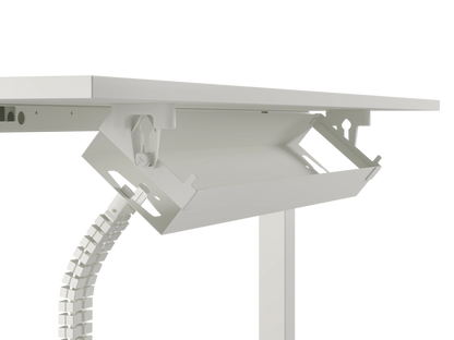 TALO.YOU Sitz-Steh-Schreibtisch mit Gaslift Detailfoto abklappbare Kabelwanne - 6039633