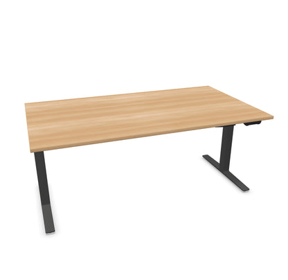 TALO.YOU Sitz-Steh-Schreibtisch mit Gaslift 1800x1000mm Tischplatte Buchendekor - Gestell Anthrazit - 6039634