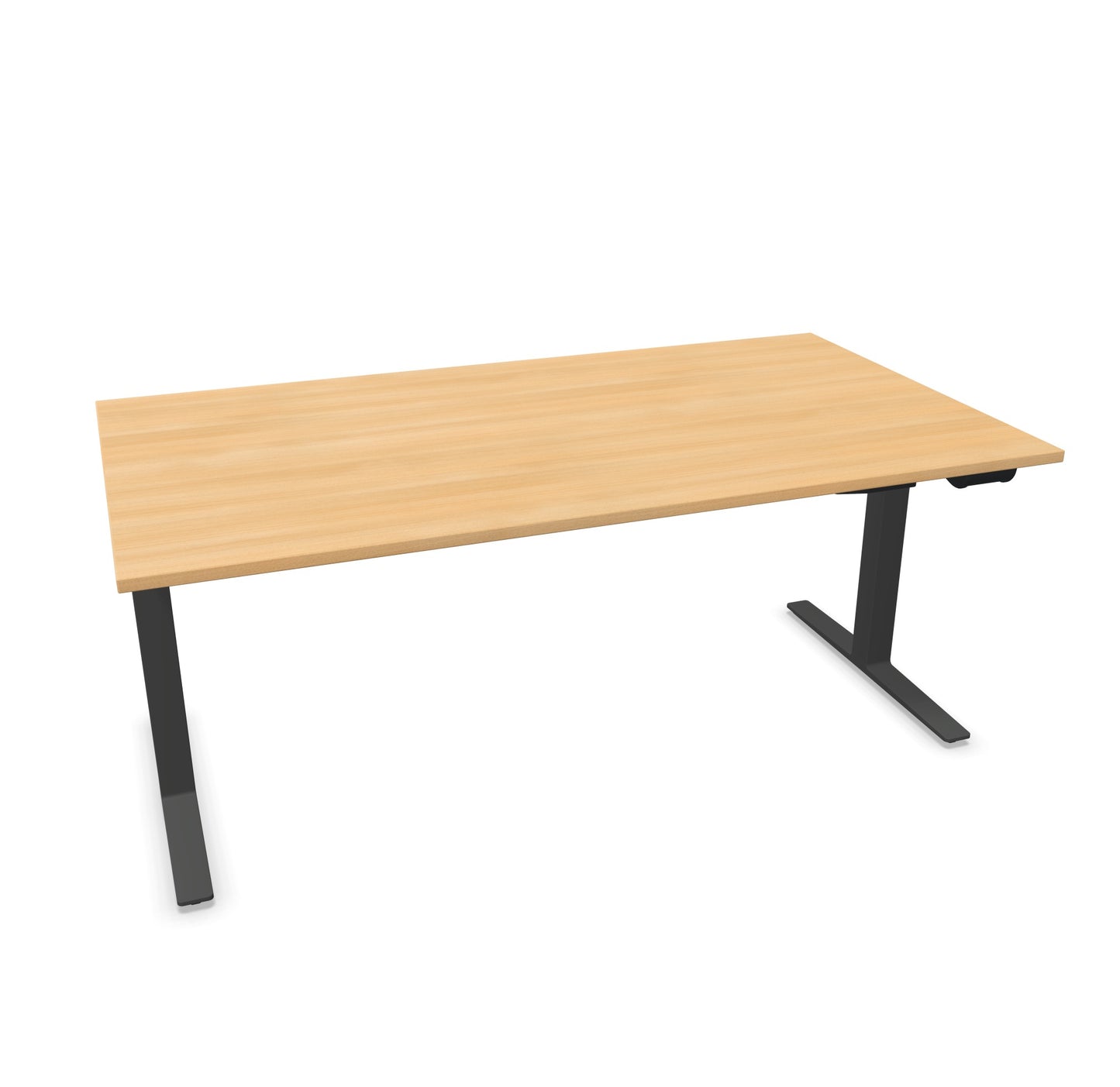 TALO.YOU Sitz-Steh-Schreibtisch mit Gaslift 1800x1000mm Tischplatte Eichendekor - Gestell Anthrazit - 6039635