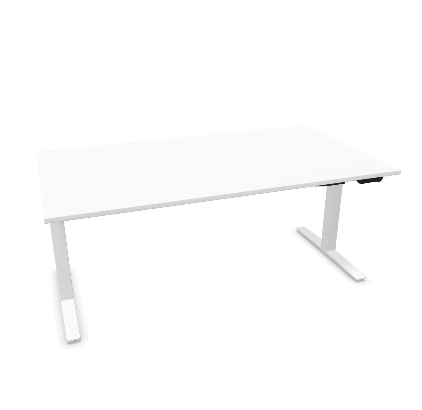 TALO.YOU Sitz-Steh-Schreibtisch mit Gaslift 1800x1000mm Tischplatte Weiss - Gestell Weiss - 6039636