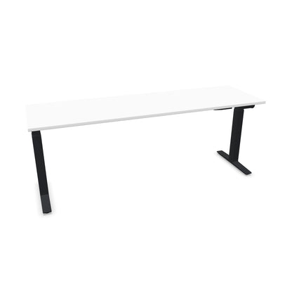 TALO.YOU Sitz-Steh-Schreibtisch mit Gaslift 2000x600mm Tischplatte Weiss - Gestell Schwarz - 6039642
