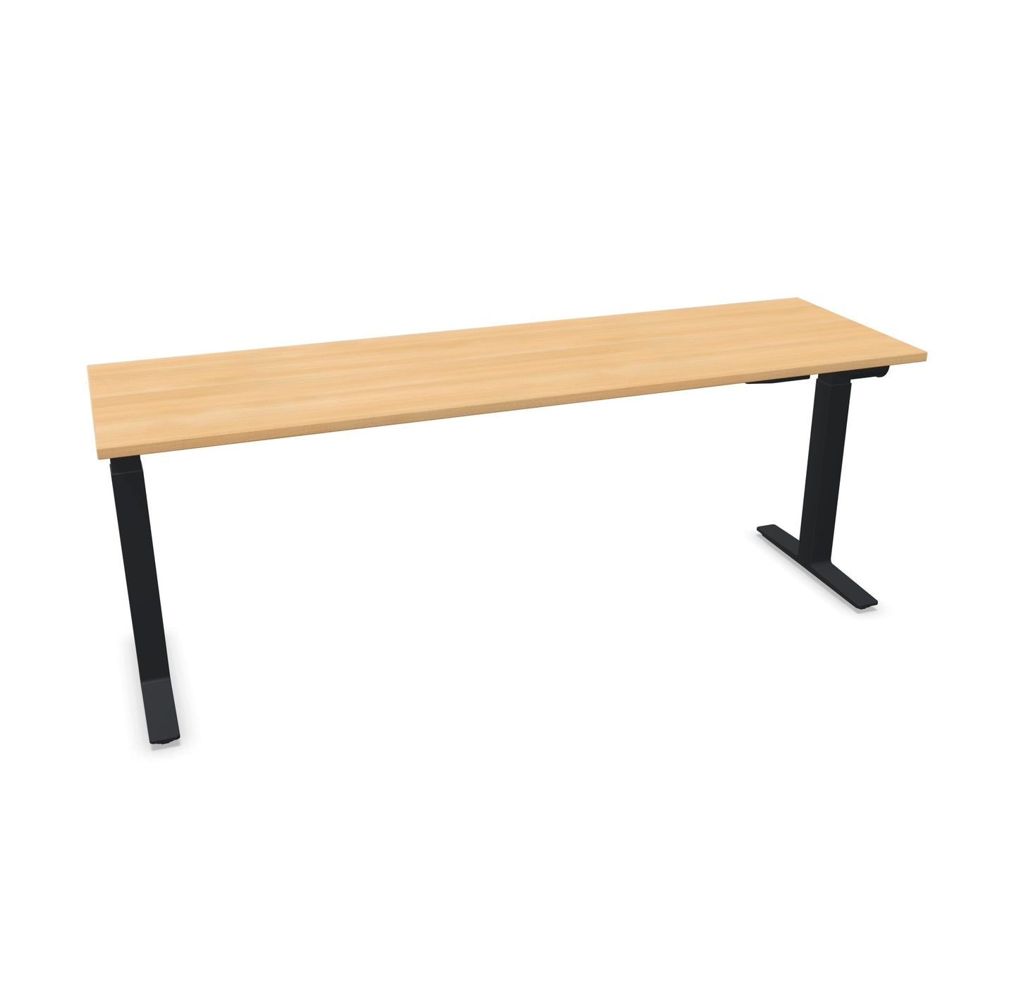 TALO.YOU Sitz-Steh-Schreibtisch mit Gaslift 2000x600mm Tischplatte Eichendekor - Gestell Schwarz - 6039647