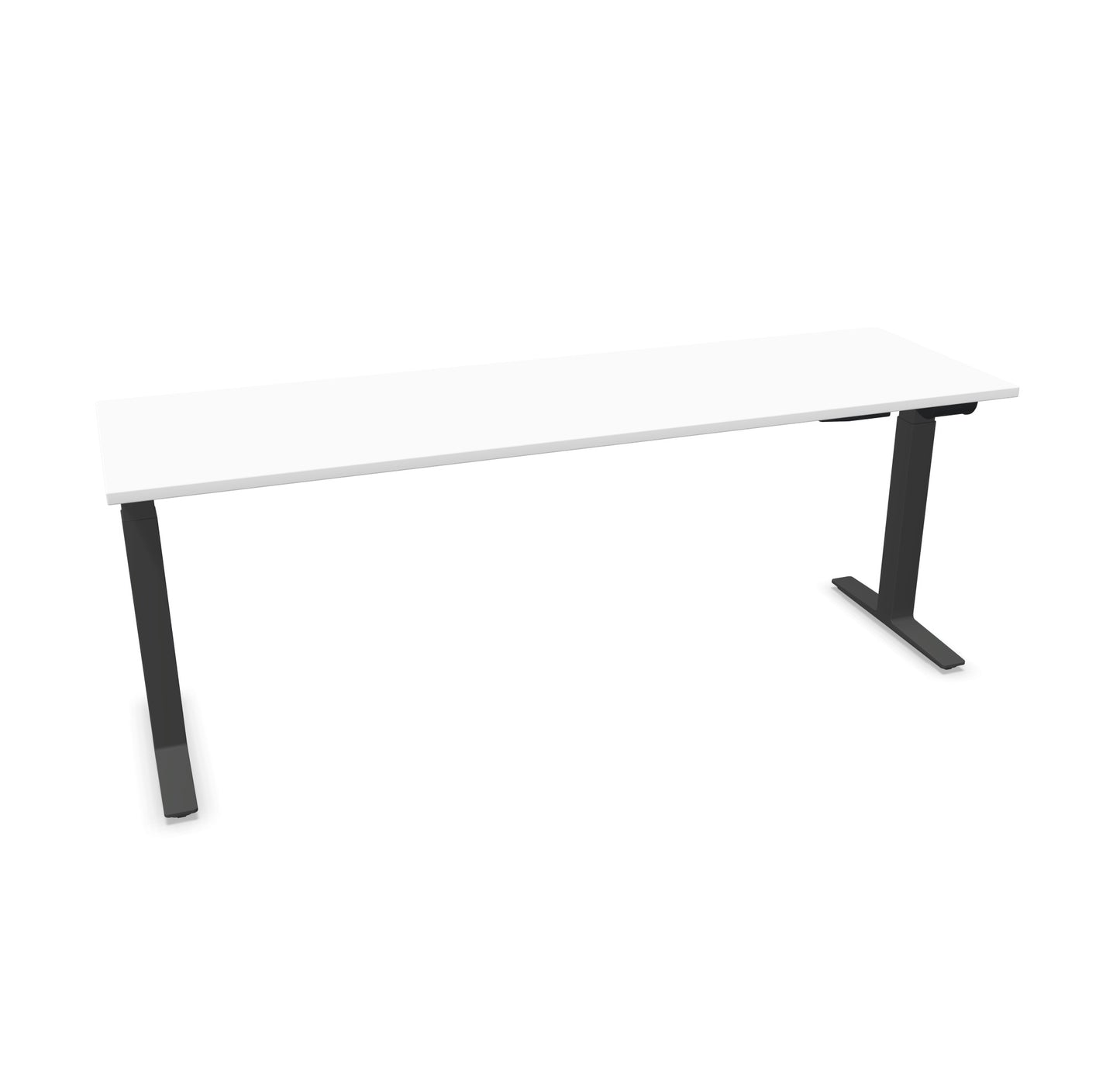 TALO.YOU Sitz-Steh-Schreibtisch mit Gaslift 2000x600mm Tischplatte Weiss - Gestell Anthrazit - 6039654