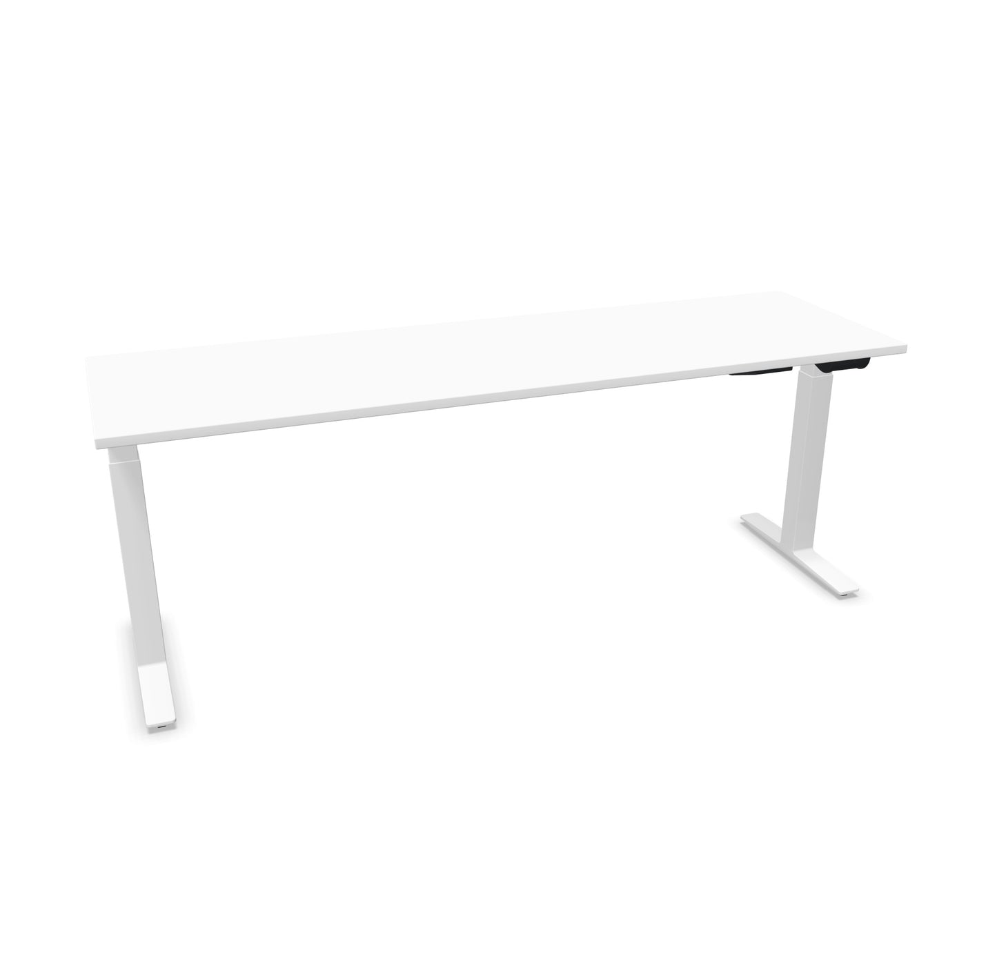 TALO.YOU Sitz-Steh-Schreibtisch mit Gaslift 2000x600mm Tischplatte Weiss - Gestell Weiss - 6039660