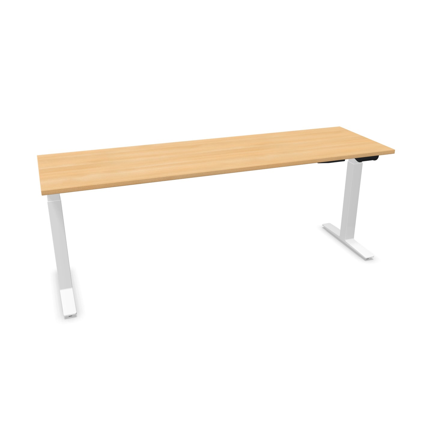 TALO.YOU Sitz-Steh-Schreibtisch mit Gaslift 2000x600mm Tischplatte Eichendekor - Gestell Weiss - 6039665
