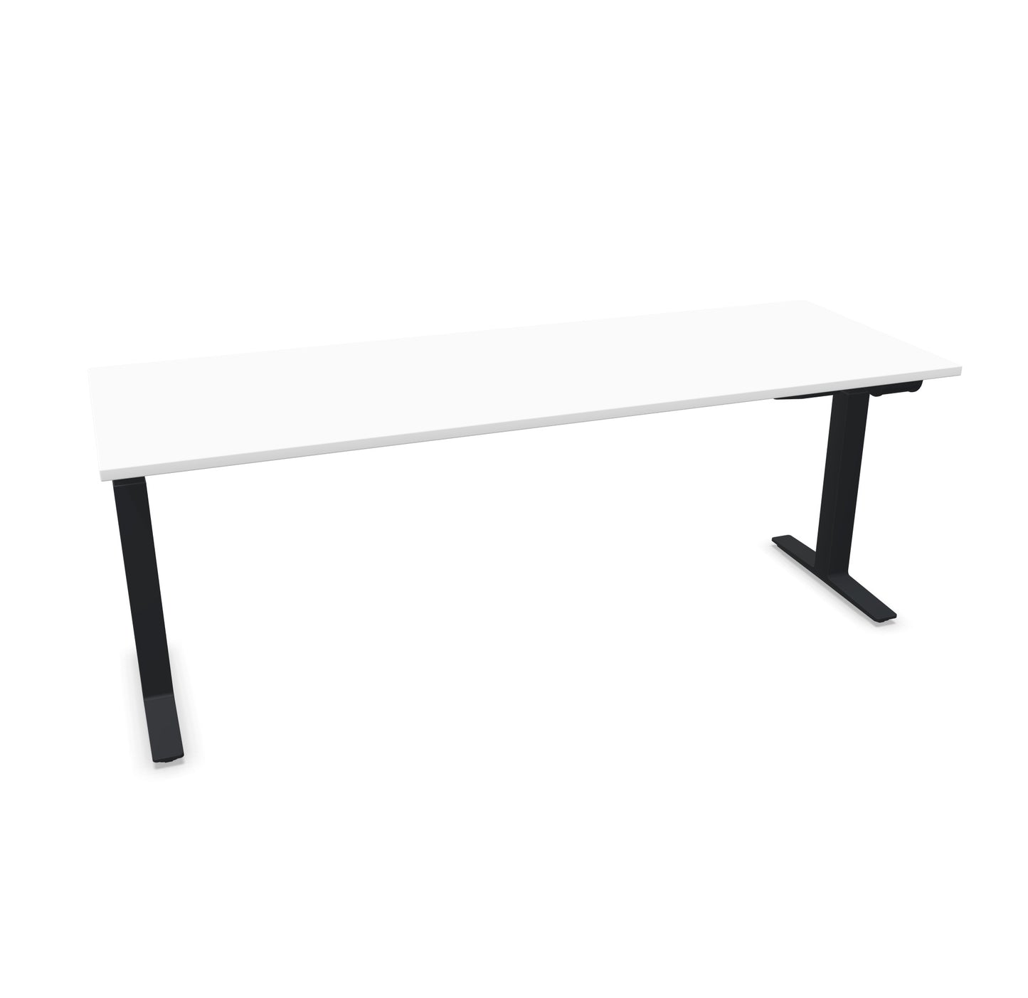 TALO.YOU Sitz-Steh-Schreibtisch mit Gaslift 2000x700mm Tischplatte Weiss - Gestell Schwarz - 6039666