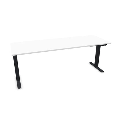 TALO.YOU Sitz-Steh-Schreibtisch mit Gaslift 2000x700mm Tischplatte Weiss - Gestell Schwarz - 6039666