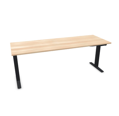 TALO.YOU Sitz-Steh-Schreibtisch mit Gaslift 2000x700mm Tischplatte Akaziendekor - Gestell Schwarz - 6039669