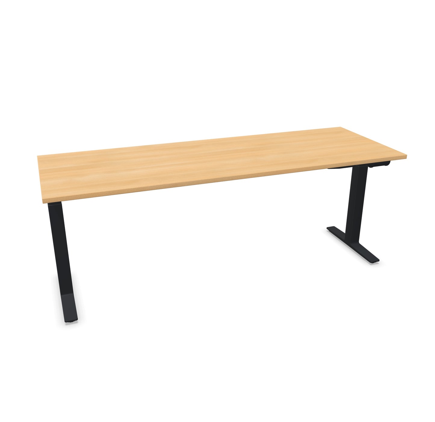 TALO.YOU Sitz-Steh-Schreibtisch mit Gaslift 2000x700mm Tischplatte Eichendekor - Gestell Schwarz - 6039671