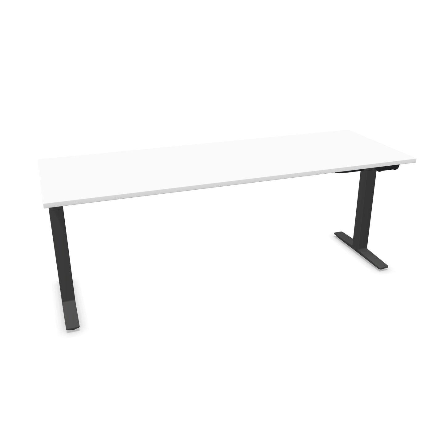 TALO.YOU Sitz-Steh-Schreibtisch mit Gaslift 2000x700mm Tischplatte Weiss - Gestell Anthrazit - 6039678