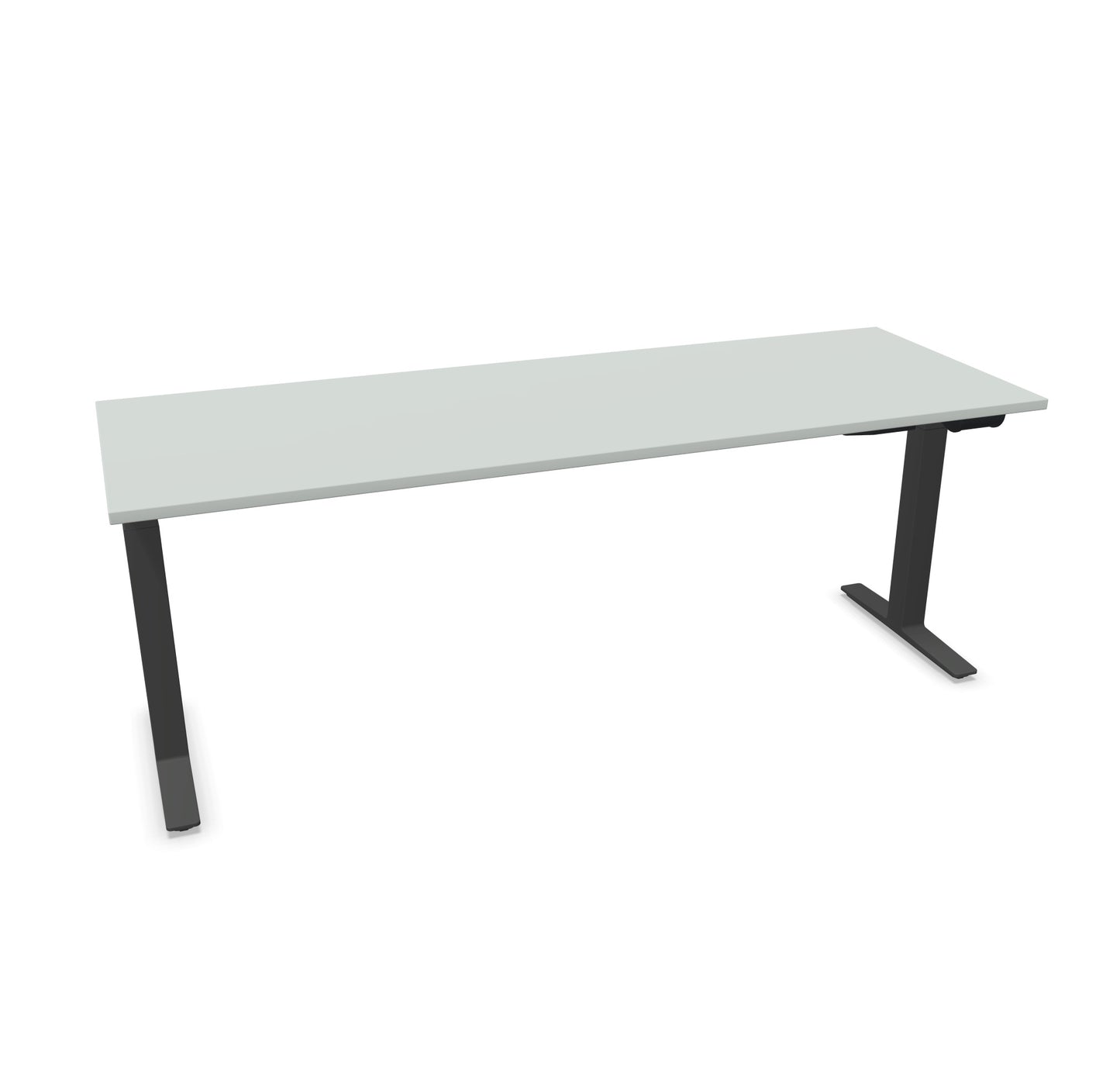 TALO.YOU Sitz-Steh-Schreibtisch mit Gaslift 2000x700mm Tischplatte Lichtgrau - Gestell Anthrazit - 6039679