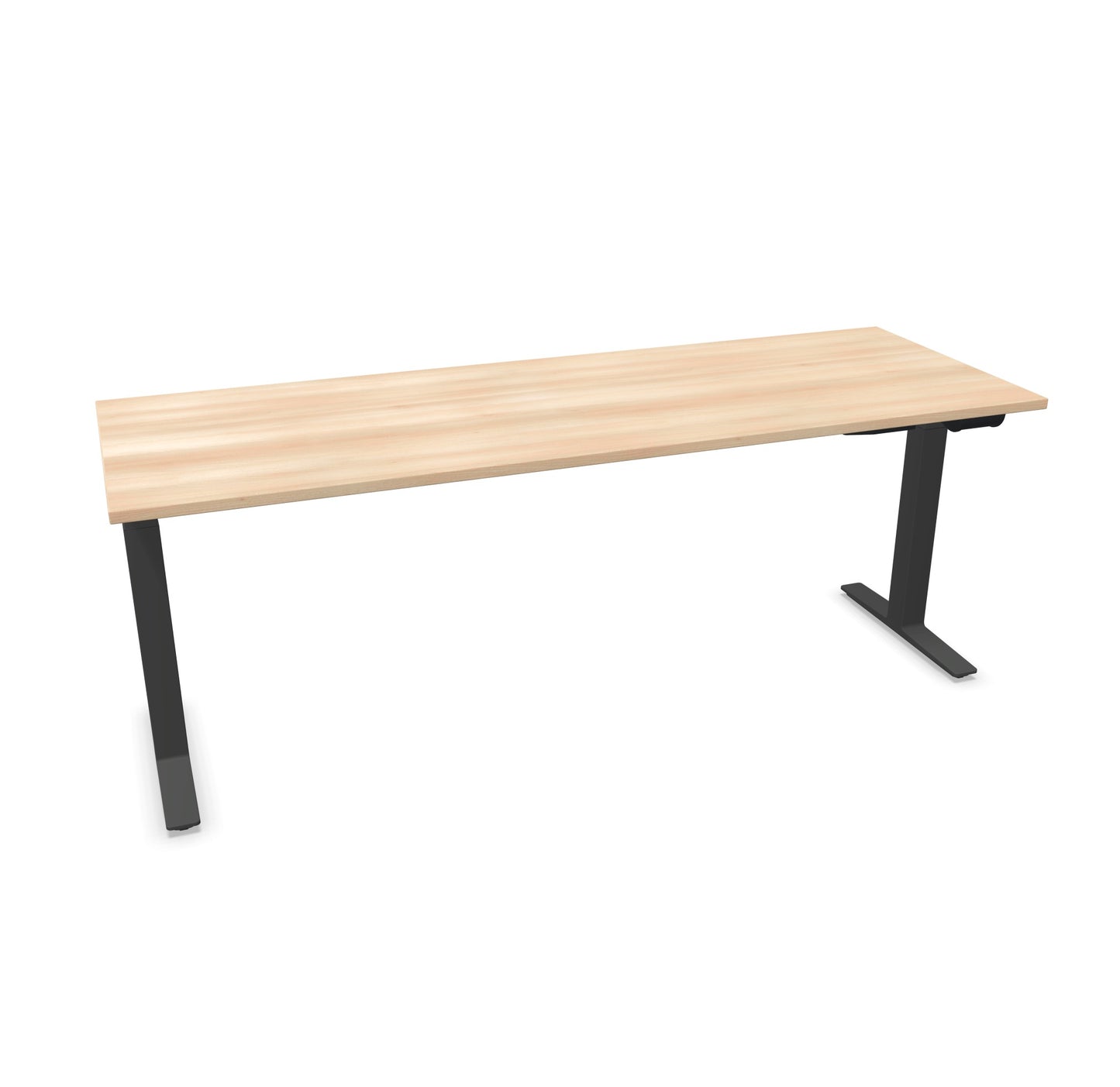TALO.YOU Sitz-Steh-Schreibtisch mit Gaslift 2000x700mm Tischplatte Akaziendekor - Gestell Anthrazit - 6039681