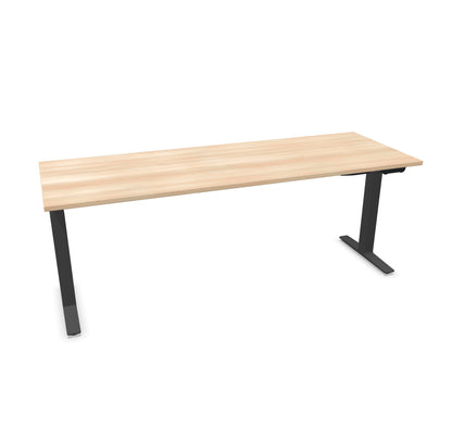 TALO.YOU Sitz-Steh-Schreibtisch mit Gaslift 2000x700mm Tischplatte Akaziendekor - Gestell Anthrazit - 6039681