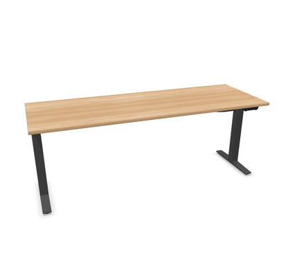 TALO.YOU Sitz-Steh-Schreibtisch mit Gaslift 2000x700mm Tischplatte Buchendekor - Gestell Anthrazit - 6039682