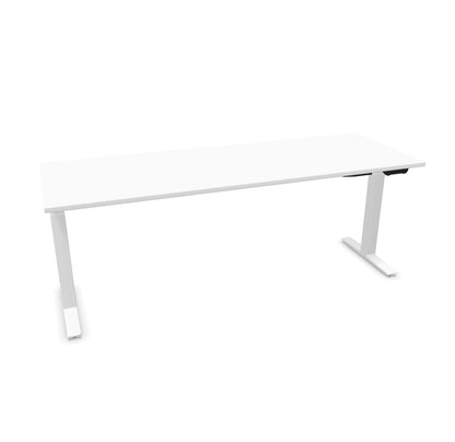 TALO.YOU Sitz-Steh-Schreibtisch mit Gaslift 2000x700mm Tischplatte Weiss - Gestell Weiss - 6039684