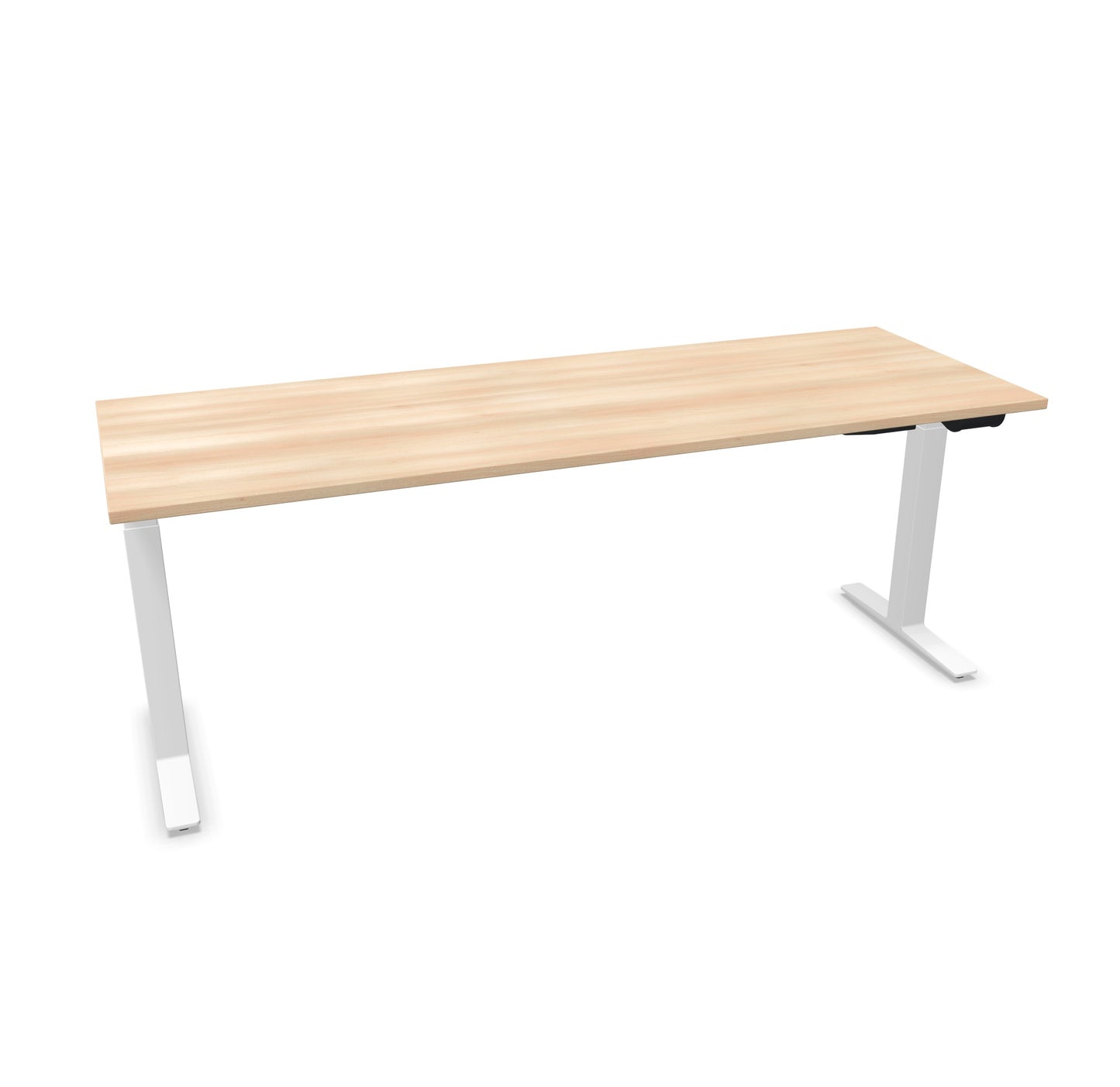TALO.YOU Sitz-Steh-Schreibtisch mit Gaslift 2000x700mm Tischplatte Akaziendekor - Gestell Weiss - 6039687