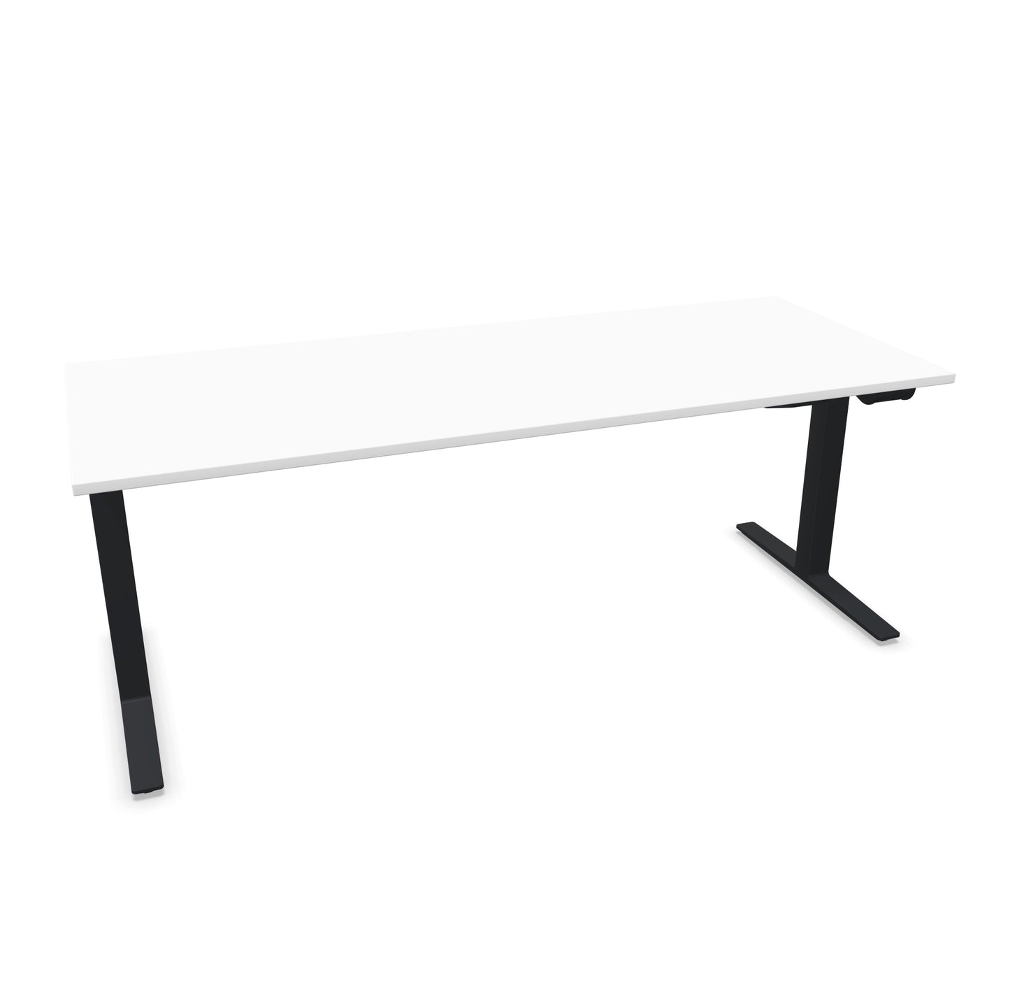 TALO.YOU Sitz-Steh-Schreibtisch mit Gaslift 2000x800mm Tischplatte Weiss - Gestell Schwarz - 6039690