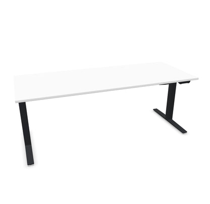 TALO.YOU Sitz-Steh-Schreibtisch mit Gaslift 2000x800mm Tischplatte Weiss - Gestell Schwarz - 6039690