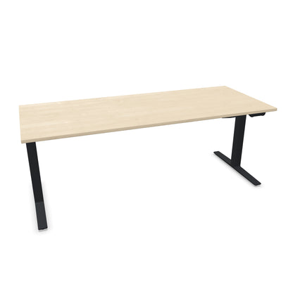 TALO.YOU Sitz-Steh-Schreibtisch mit Gaslift 2000x800mm Tischplatte Ahorndekor - Gestell Schwarz - 6039692