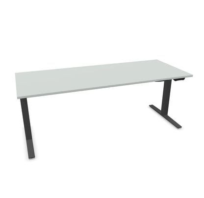 TALO.YOU Sitz-Steh-Schreibtisch mit Gaslift 2000x800mm Tischplatte Lichtgrau - Gestell Anthrazit - 6039703