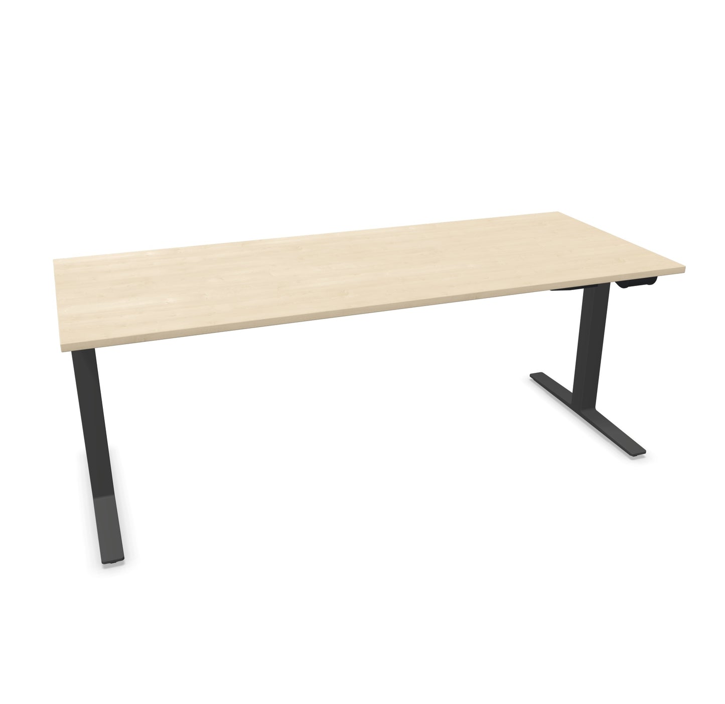 TALO.YOU Sitz-Steh-Schreibtisch mit Gaslift 2000x800mm Tischplatte Ahorndekor - Gestell Anthrazit - 6039704