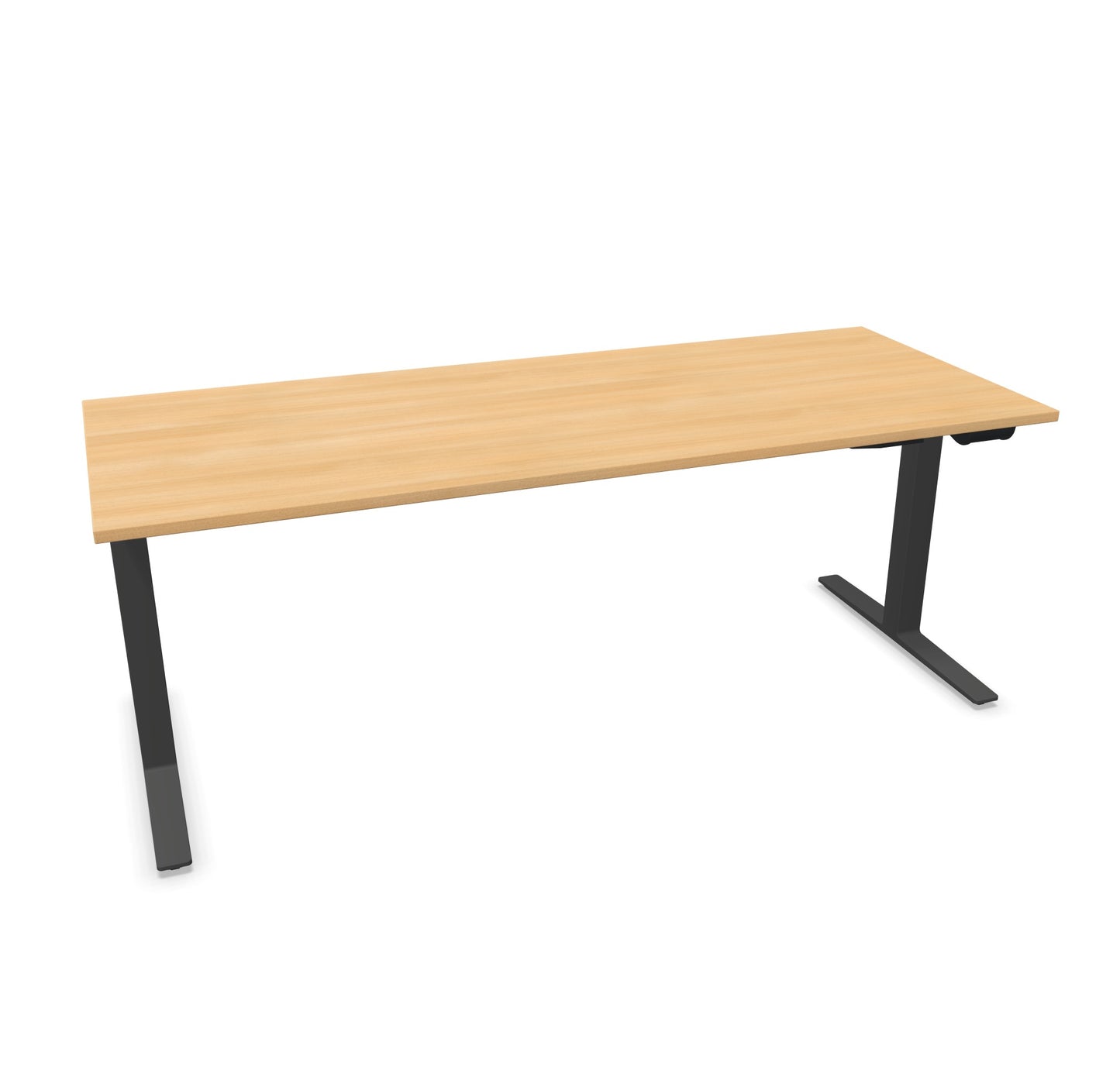 TALO.YOU Sitz-Steh-Schreibtisch mit Gaslift 2000x800mm Tischplatte Eichendekor - Gestell Anthrazit - 6039707