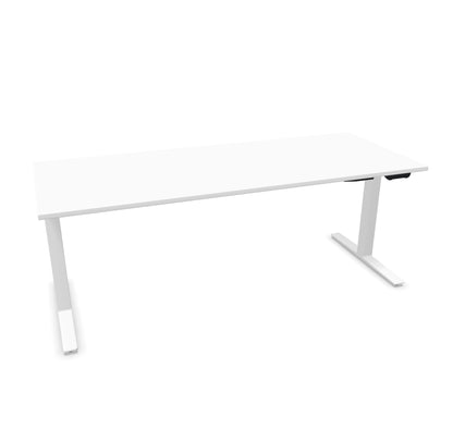 TALO.YOU Sitz-Steh-Schreibtisch mit Gaslift 2000x800mm Tischplatte Weiss - Gestell Weiss - 6039708