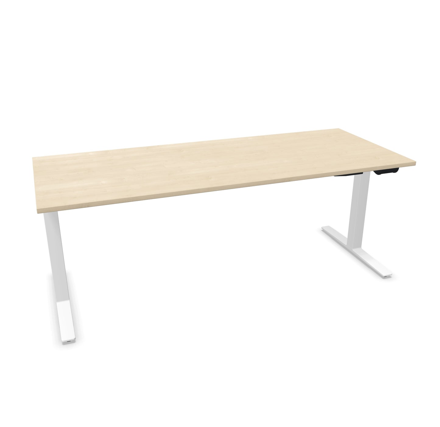 TALO.YOU Sitz-Steh-Schreibtisch mit Gaslift 2000x800mm Tischplatte Ahorndekor - Gestell Weiss - 6039710