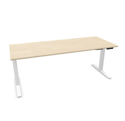 TALO.YOU Sitz-Steh-Schreibtisch mit Gaslift 2000x800mm Tischplatte Ahorndekor - Gestell Weiss - 6039710
