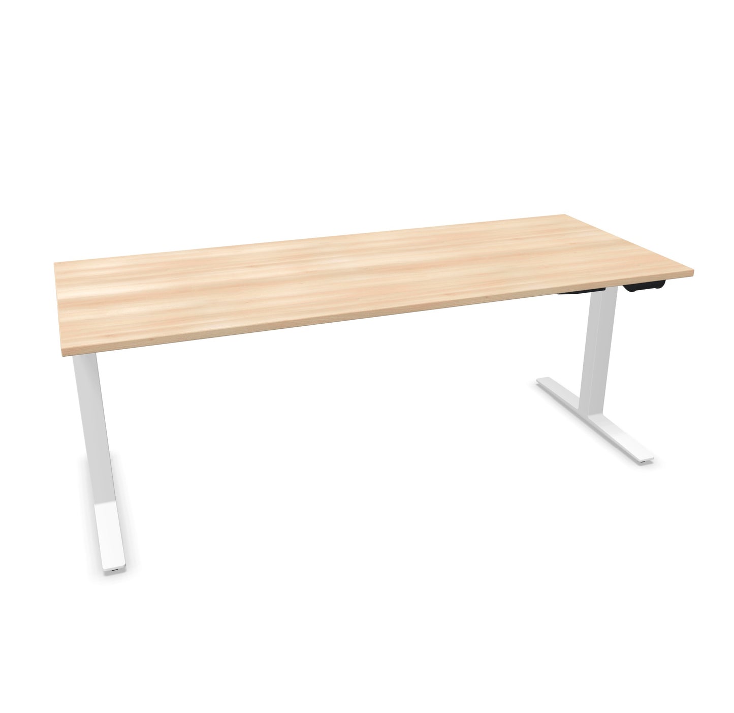 TALO.YOU Sitz-Steh-Schreibtisch mit Gaslift 2000x800mm Tischplatte Akaziendekor - Gestell Weiss - 6039711