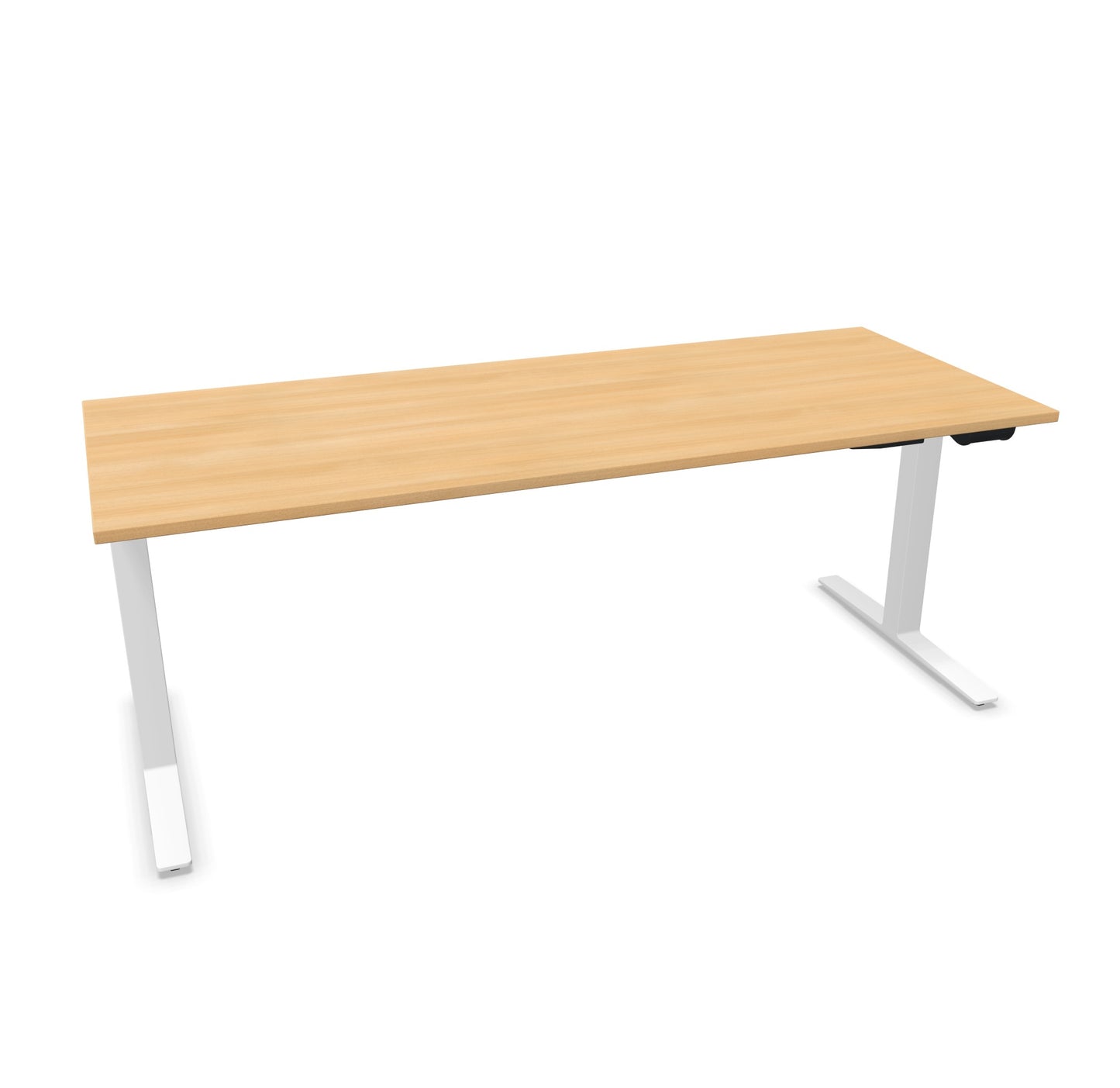 TALO.YOU Sitz-Steh-Schreibtisch mit Gaslift 2000x800mm Tischplatte Eichendekor - Gestell Weiss - 6039713