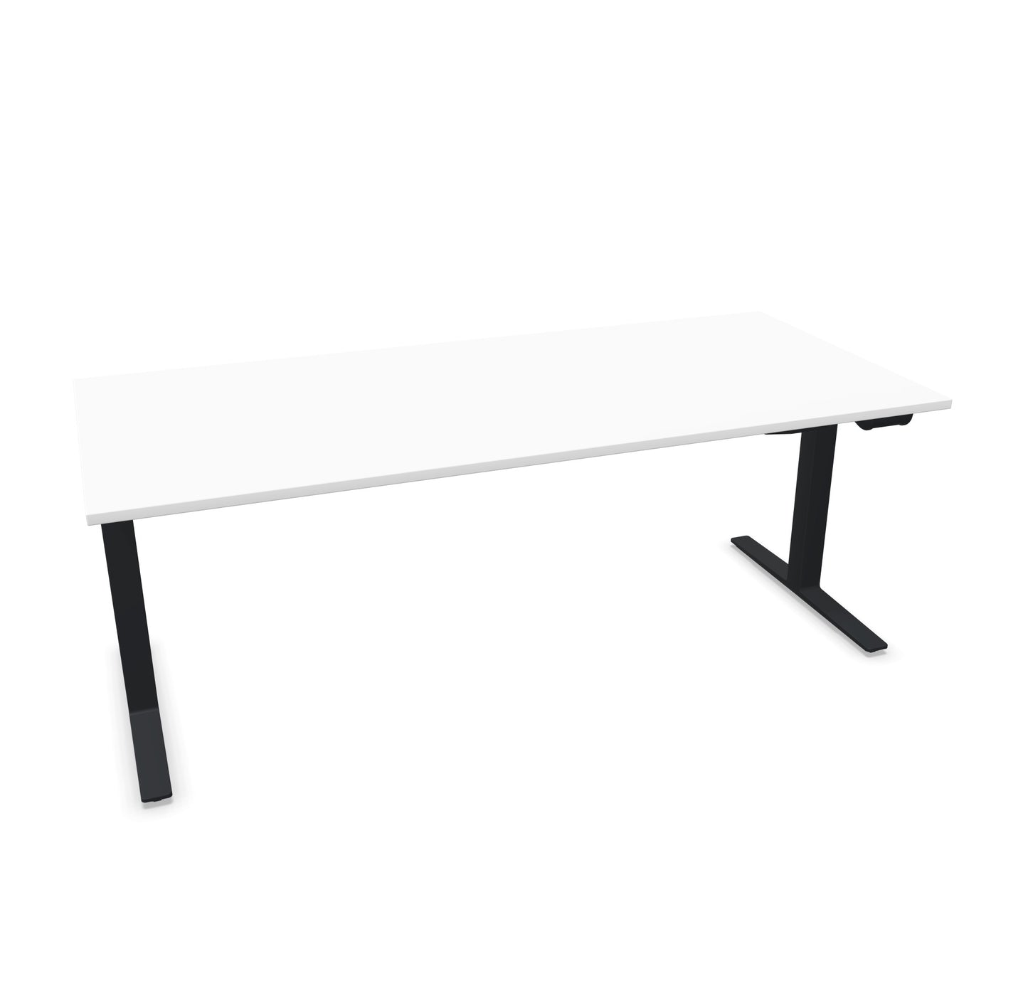 TALO.YOU Sitz-Steh-Schreibtisch mit Gaslift 2000x900mm Tischplatte Weiss - Gestell Schwarz - 6039714