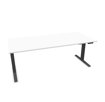 TALO.YOU Sitz-Steh-Schreibtisch mit Gaslift 2000x900mm Tischplatte Weiss - Gestell Anthrazit - 6039726