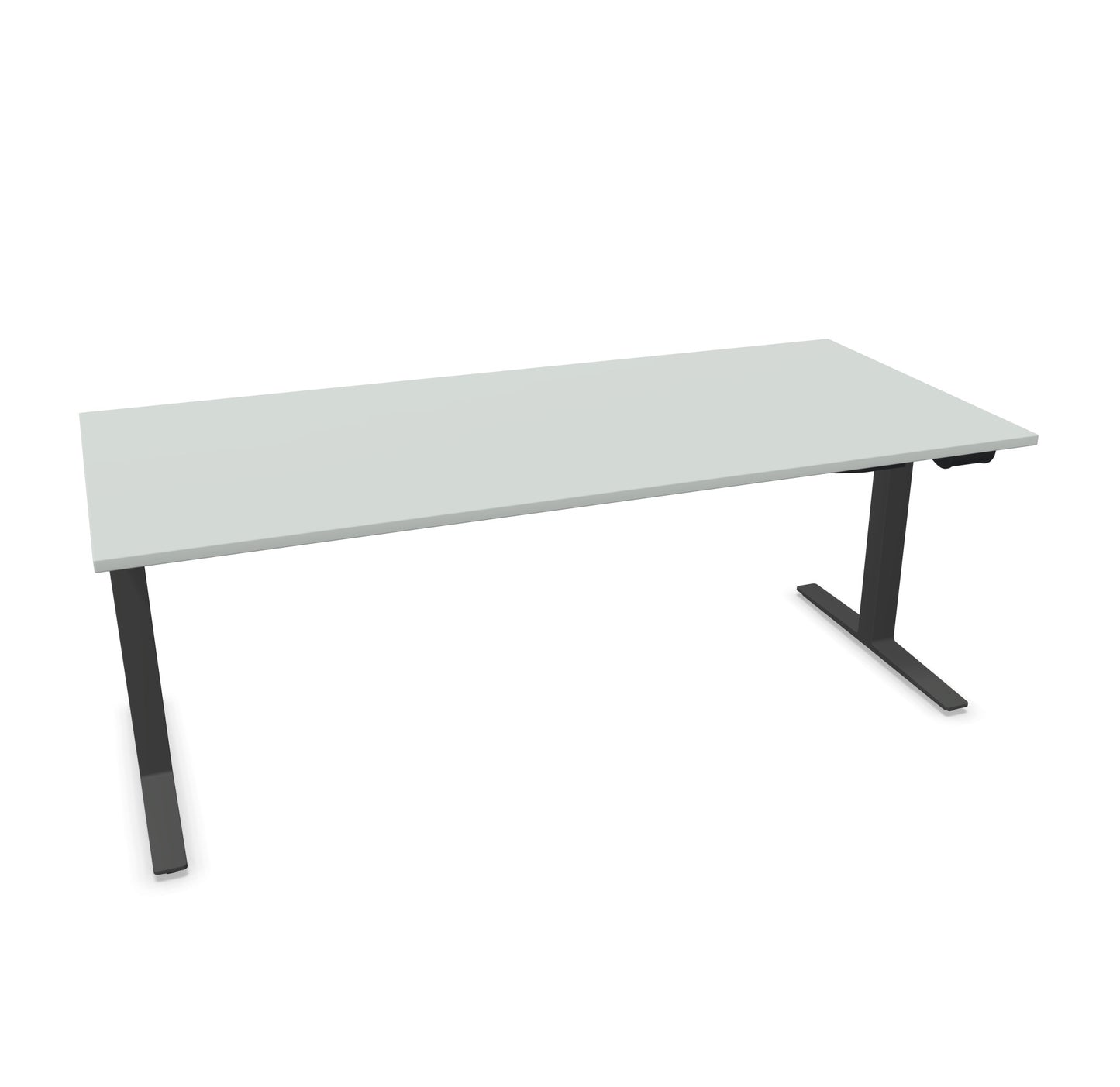 TALO.YOU Sitz-Steh-Schreibtisch mit Gaslift 2000x900mm Tischplatte Lichtgrau - Gestell Anthrazit - 6039727