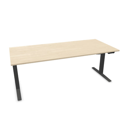 TALO.YOU Sitz-Steh-Schreibtisch mit Gaslift 2000x900mm Tischplatte Ahorndekor - Gestell Anthrazit - 6039728