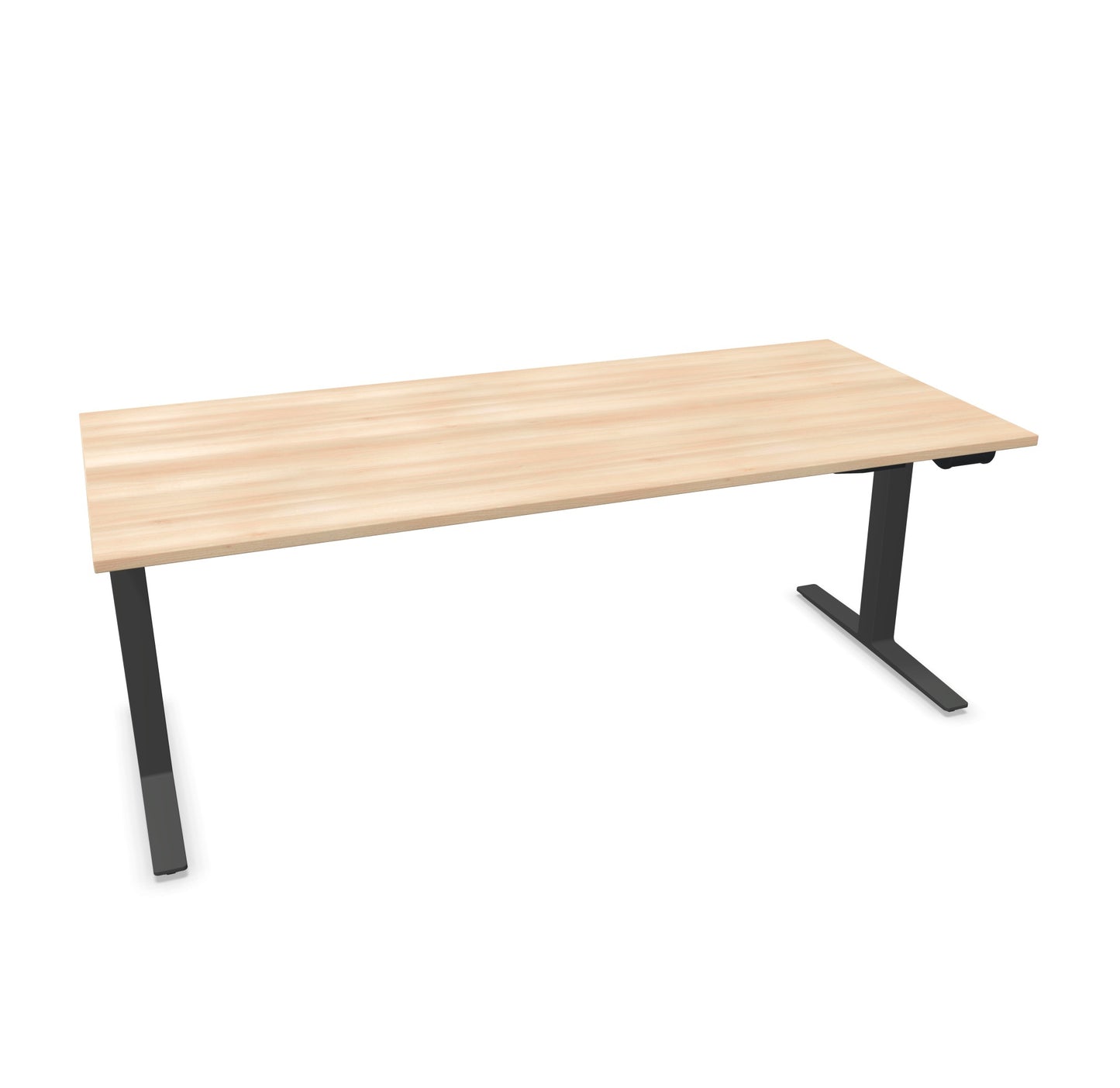 TALO.YOU Sitz-Steh-Schreibtisch mit Gaslift 2000x900mm Tischplatte Akaziendekor - Gestell Anthrazit - 6039729