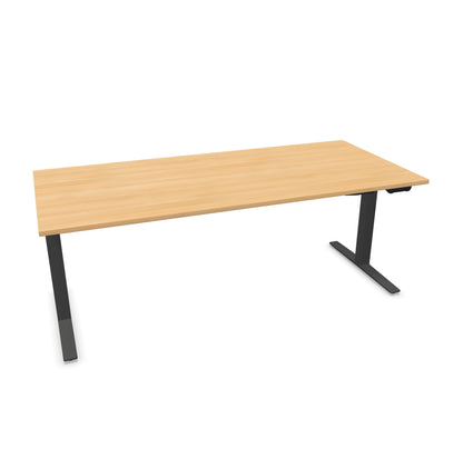 TALO.YOU Sitz-Steh-Schreibtisch mit Gaslift 2000x900mm Tischplatte Eichendekor - Gestell Anthrazit - 6039731