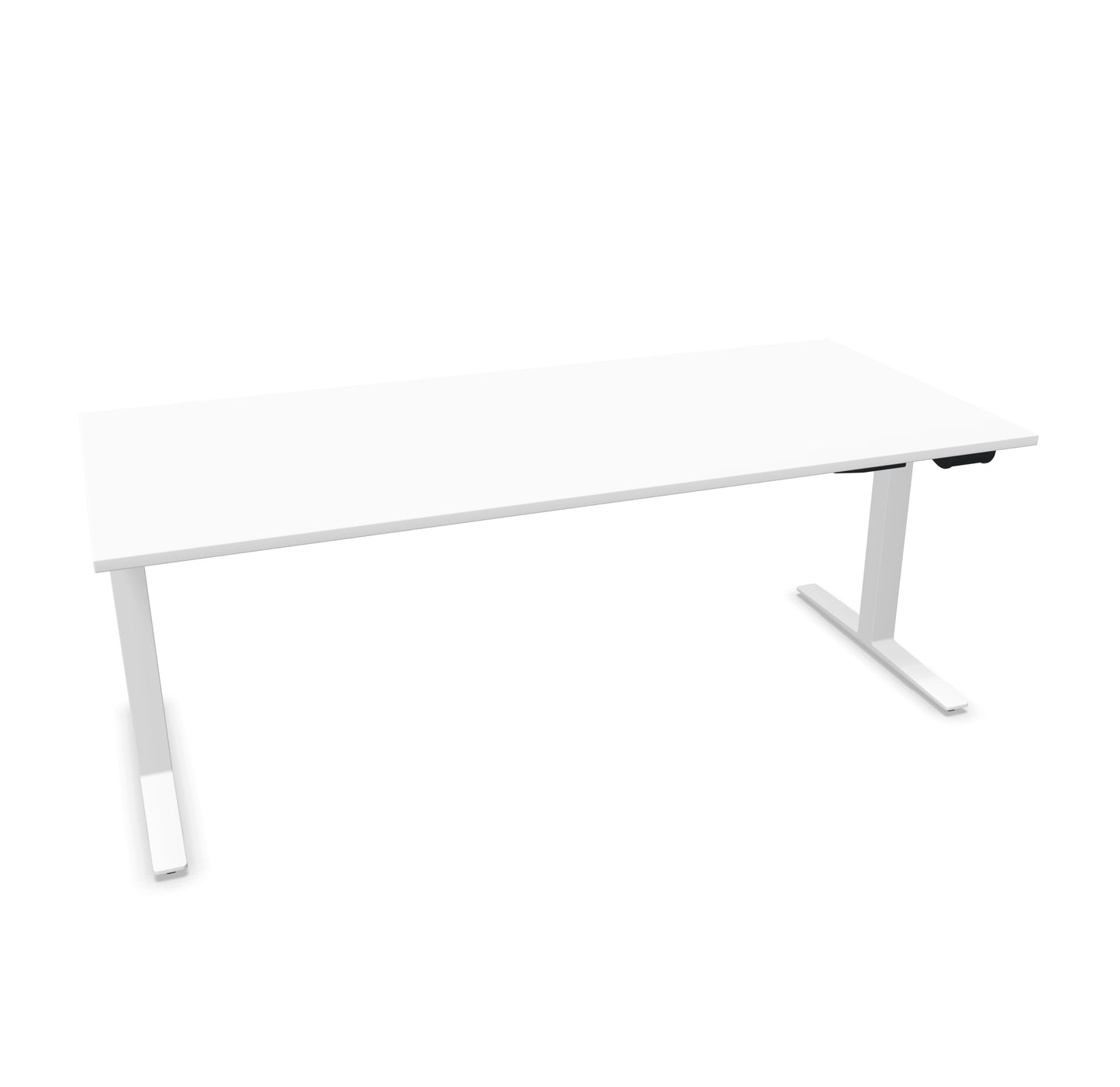 TALO.YOU Sitz-Steh-Schreibtisch mit Gaslift 2000x900mm Tischplatte Weiss - Gestell Weiss - 6039732