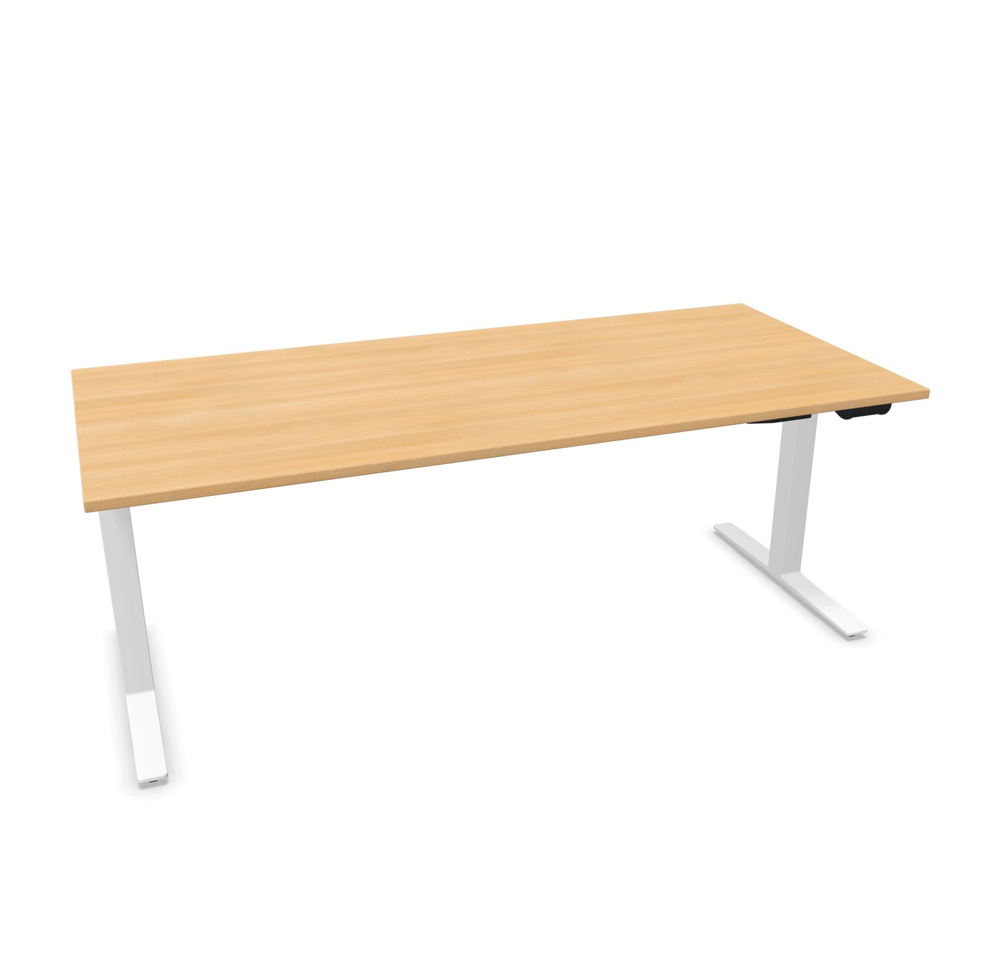 TALO.YOU Sitz-Steh-Schreibtisch mit Gaslift 2000x900mm Tischplatte Eichendekor - Gestell Weiss - 6039737