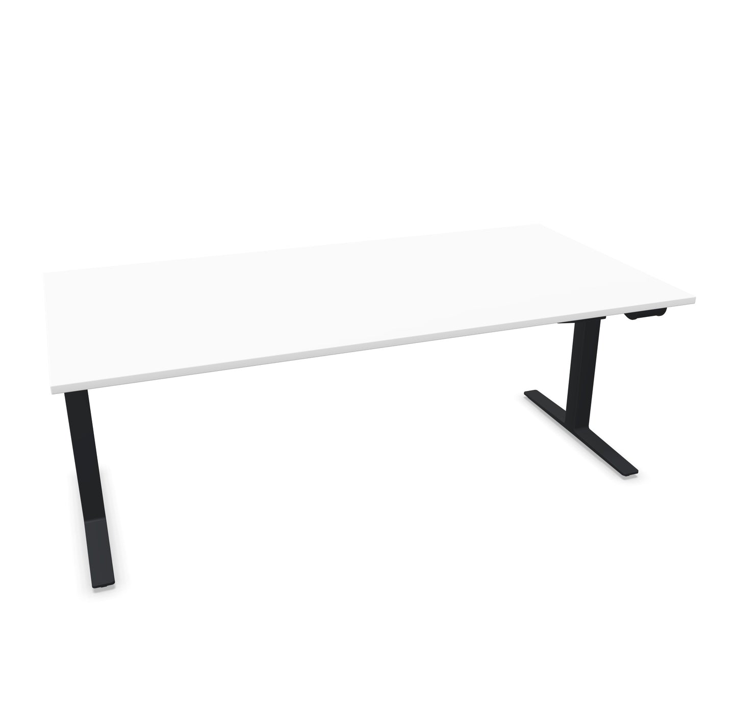 TALO.YOU Sitz-Steh-Schreibtisch mit Gaslift 2000x1000mm Tischplatte Weiss - Gestell Schwarz - 6039738