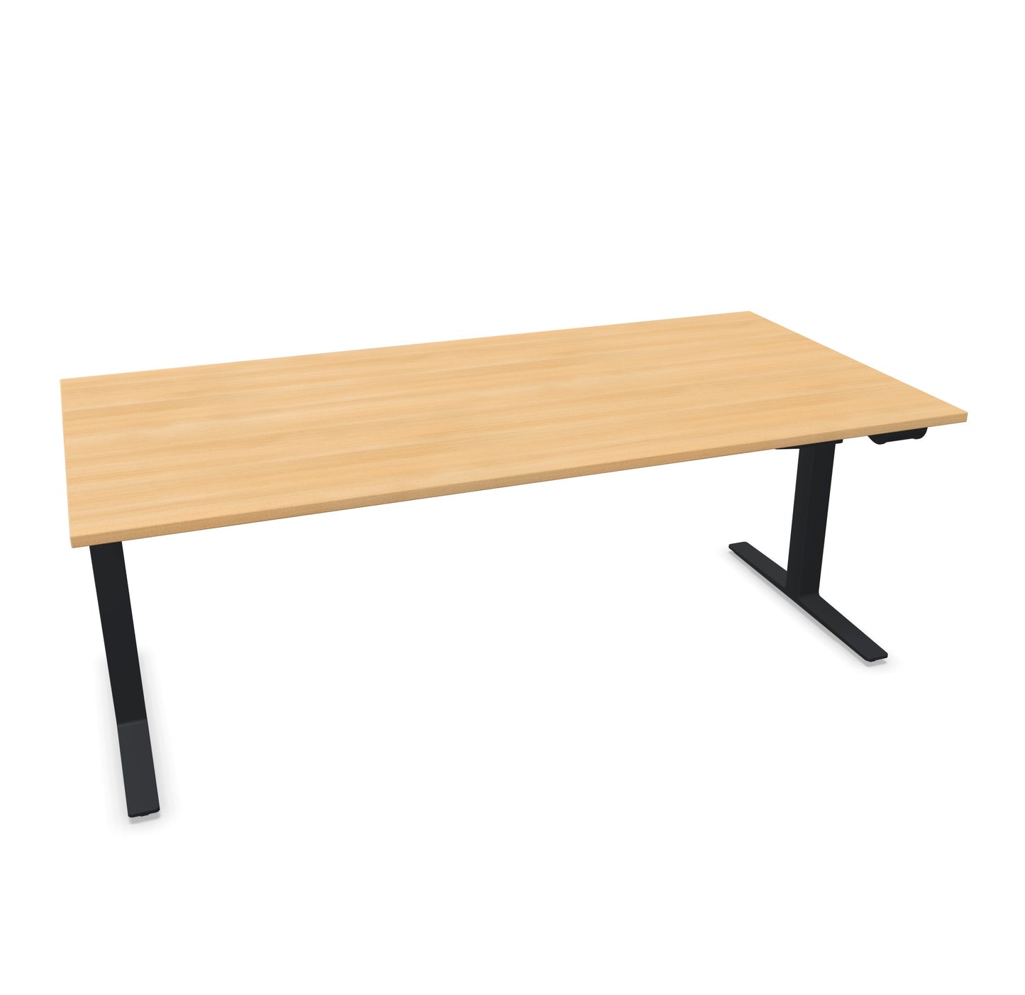 TALO.YOU Sitz-Steh-Schreibtisch mit Gaslift 2000x1000mm Tischplatte Eichendekor - Gestell Schwarz - 6039743