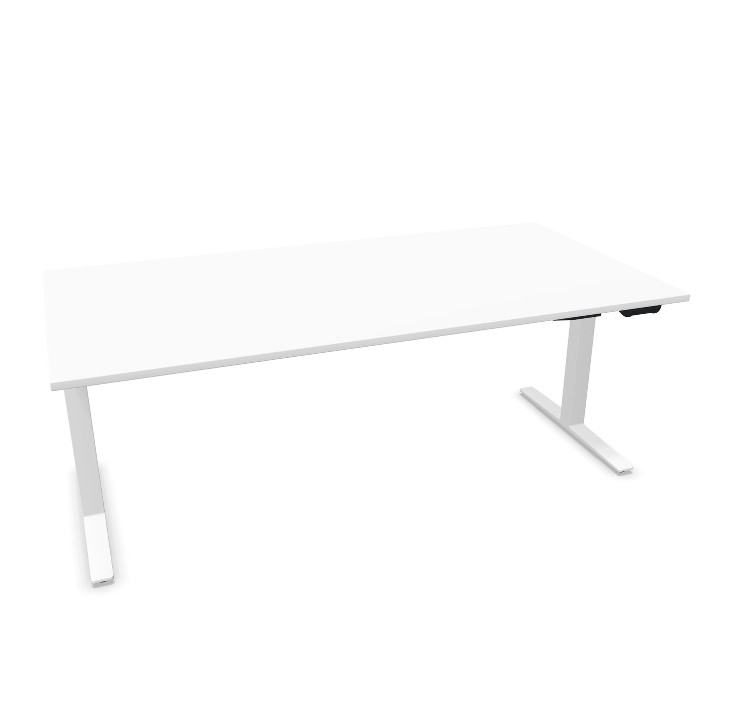 TALO.YOU Sitz-Steh-Schreibtisch mit Gaslift 2000x1000mm Tischplatte Weiss - Gestell Weiss - 6039756